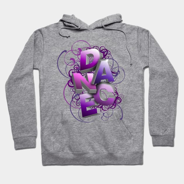 3D Typographic Dance and Ballet Design (Summer) Hoodie by eBrushDesign